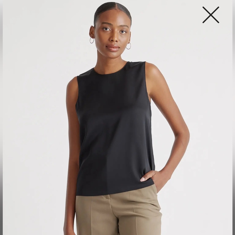 QUINCE Washable Stretch Silk Shell Tank Size M